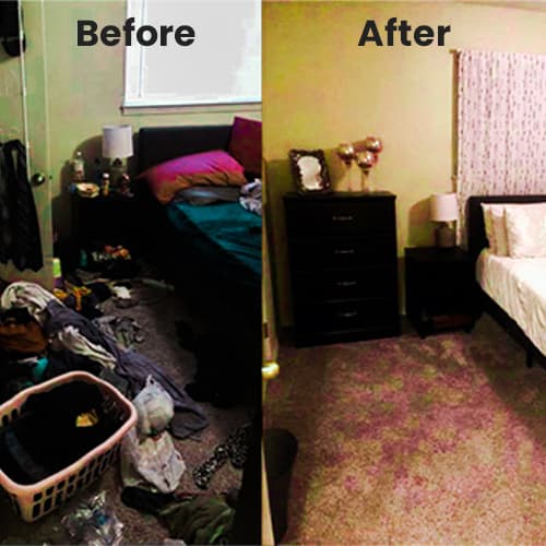 before vs after cleaning image