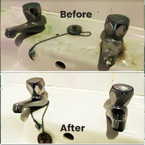 before vs after cleaning image